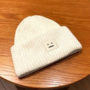 Acne Cream Knit Beanie